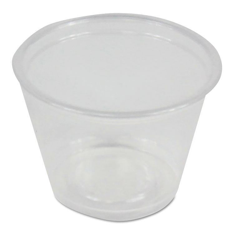 Boardwalk - Souffle/Portion Cups, 1 oz, Polypropylene, Clear, 20 Cups/Sleeve, 125 Sleeves/Carton