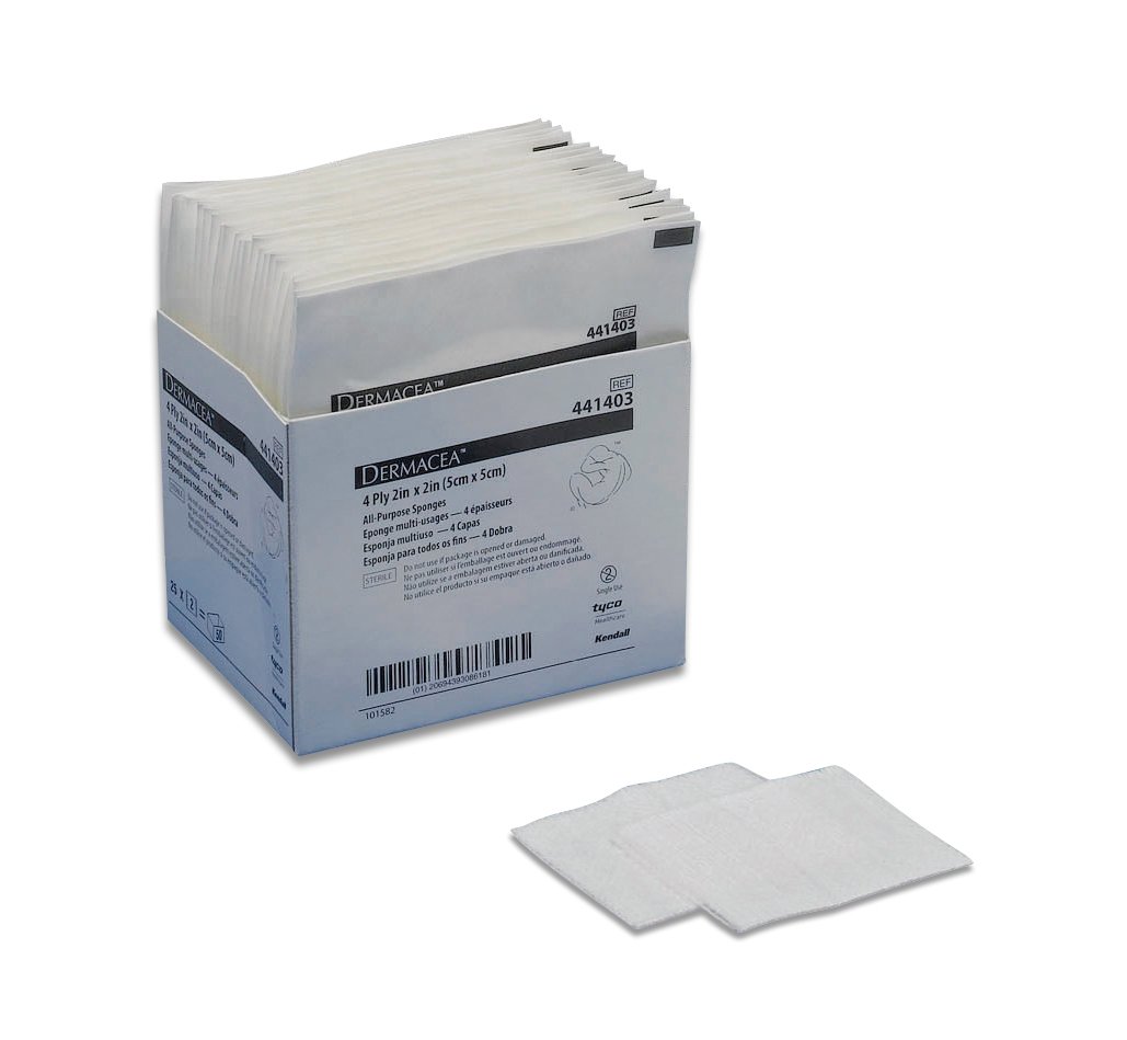 Cardinal - Nonwoven Sponge Dermacea™ 2 X 2 Inch 4-Ply Sterile 2 per Pack [25/BX]