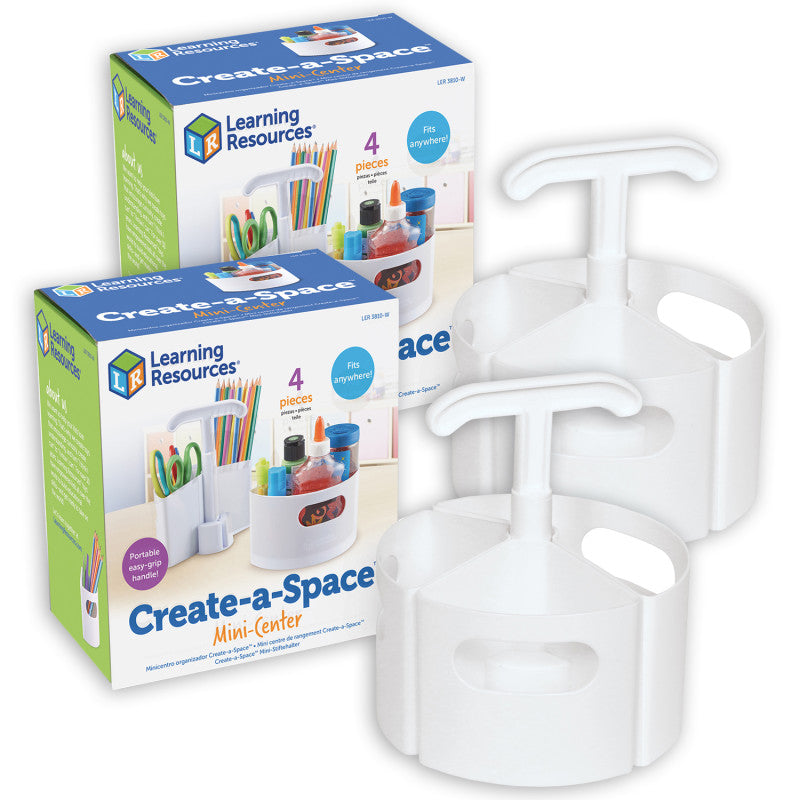 LEARNING RESOURCES - Create-A-Space™ Mini-Center White, Pack of 2