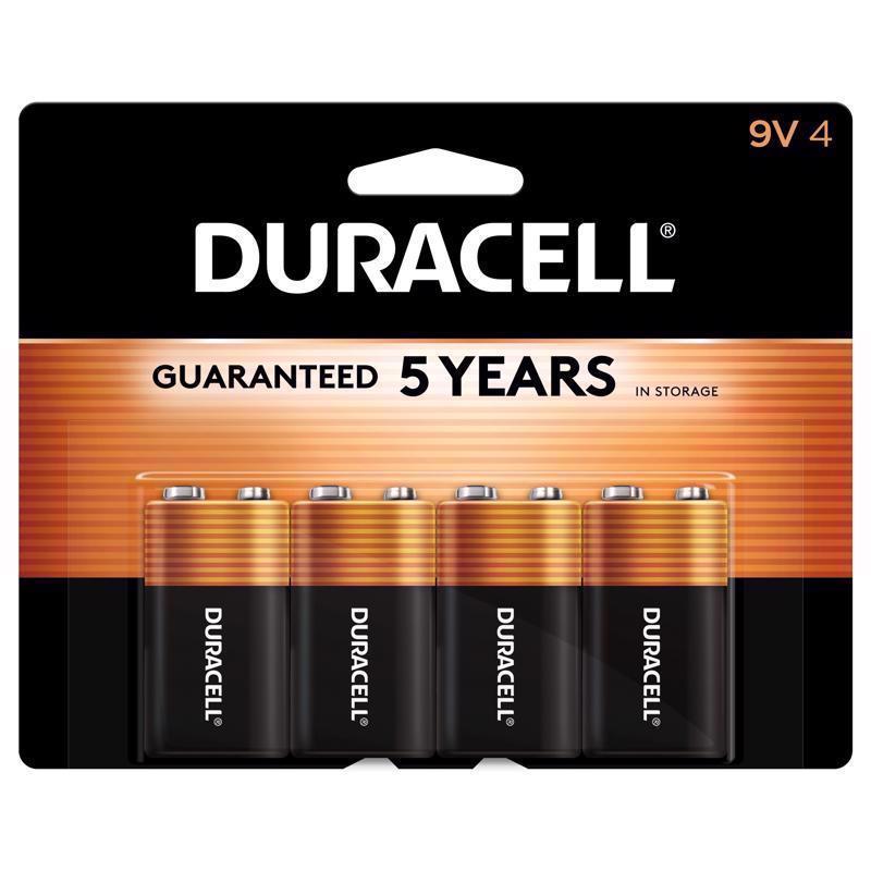 DURACELL - Duracell Coppertop 9-Volt Alkaline Batteries 4 pk Carded