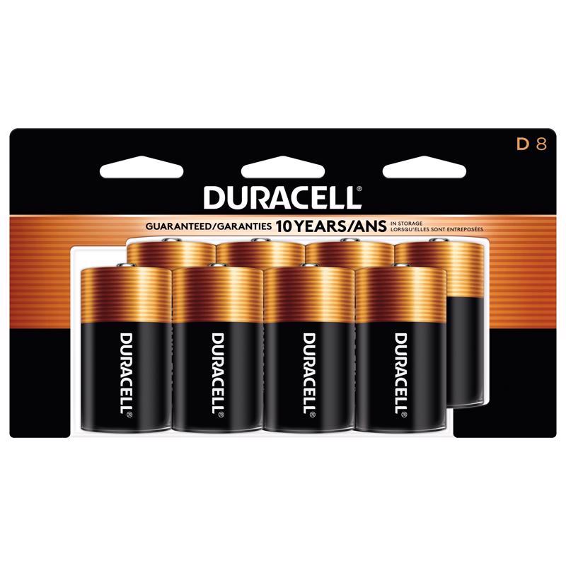 DURACELL - Duracell Coppertop D Alkaline Batteries 8 pk Carded