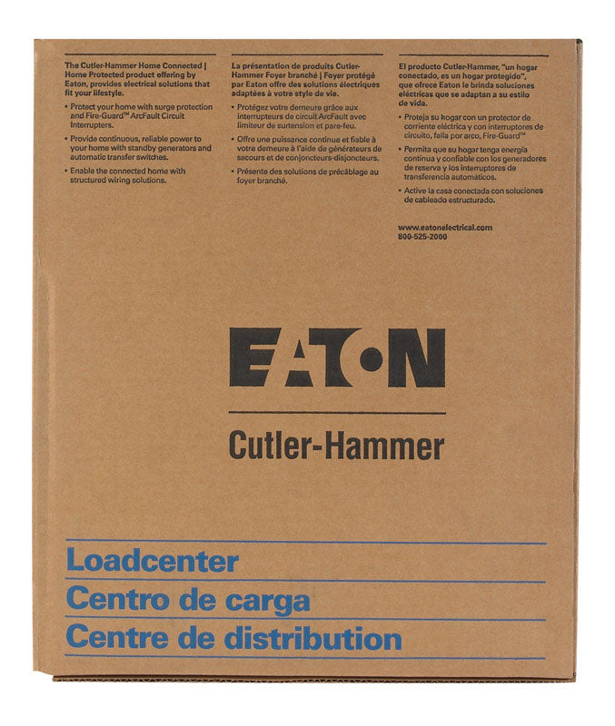 EATON - Eaton Cutler-Hammer 125 amps 120/240 V 8 space 8 circuits Surface Mount Main Lug Load Center