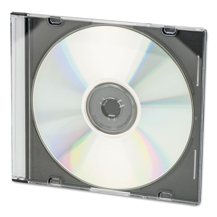 Innovera - CD/DVD Slim Jewel Cases, Clear/Black, 100/Pack