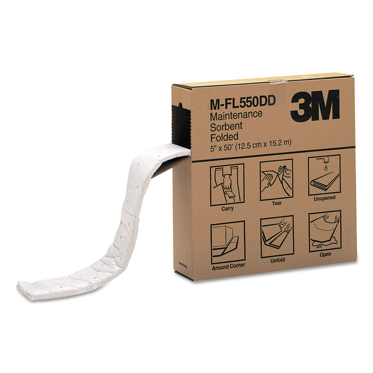 3M - High-Capacity Maintenance Folded Sorbent, 10.5 gal, 5" x 50 ft