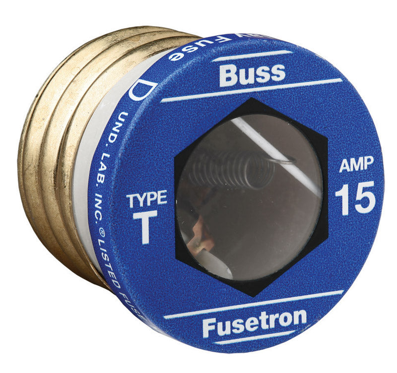 BUSS - Bussmann 15 amps Dual Element Plug Fuse 4 pk