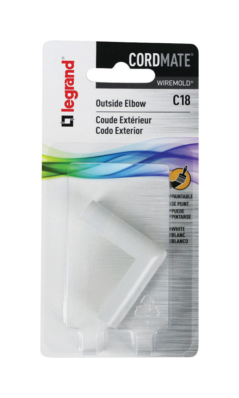 LEGRAND - Legrand CordMate Outside Elbow 1 pk