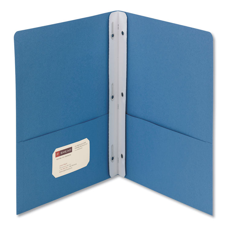 Smead - 2-Pocket Folder with Tang Fastener, 0.5" Capacity, 11 x 8.5, Blue, 25/Box