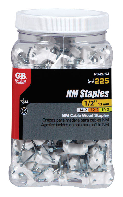 GARDNER BENDER - Gardner Bender 1/2 in. W Plastic Insulated Cable Staple 1 pk