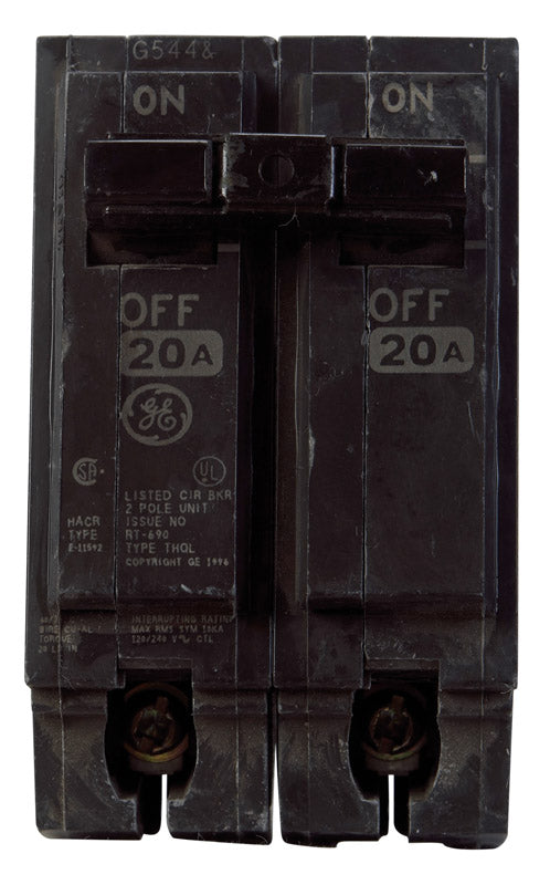 GE - GE Q-Line 20 amps Standard 2-Pole Circuit Breaker [THQL2120]