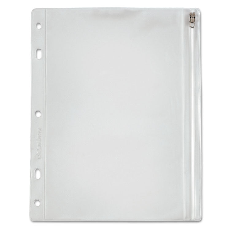 Oxford - Zippered Ring Binder Pocket, 10.5 x 8, Clear