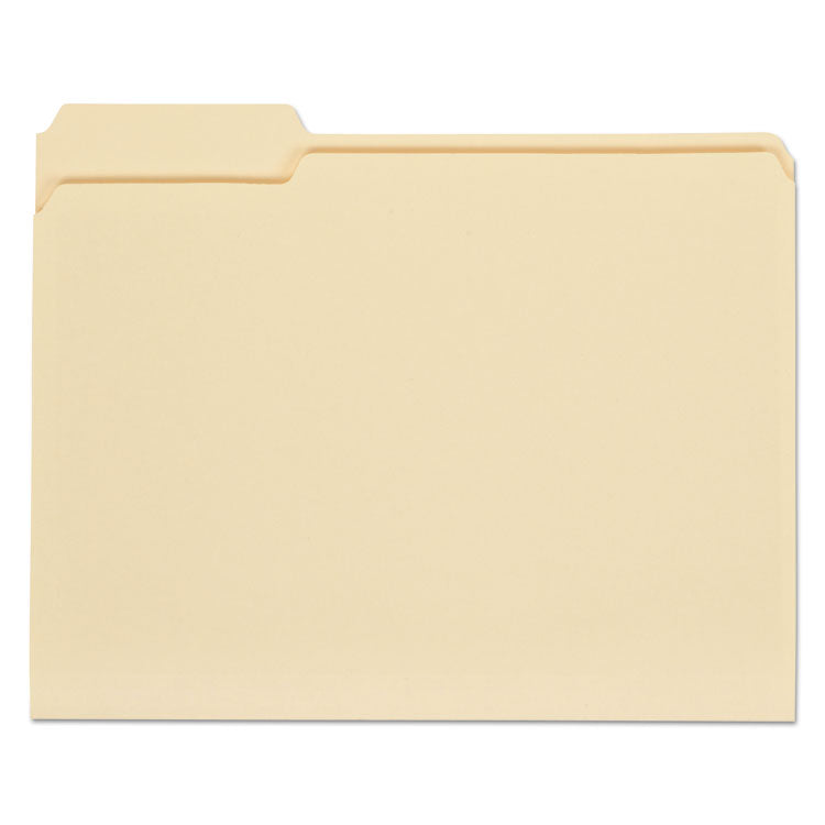 Universal - Top Tab File Folders, 1/3-Cut Tabs: Assorted, Letter Size, 0.75" Expansion, Manila, 100/Box