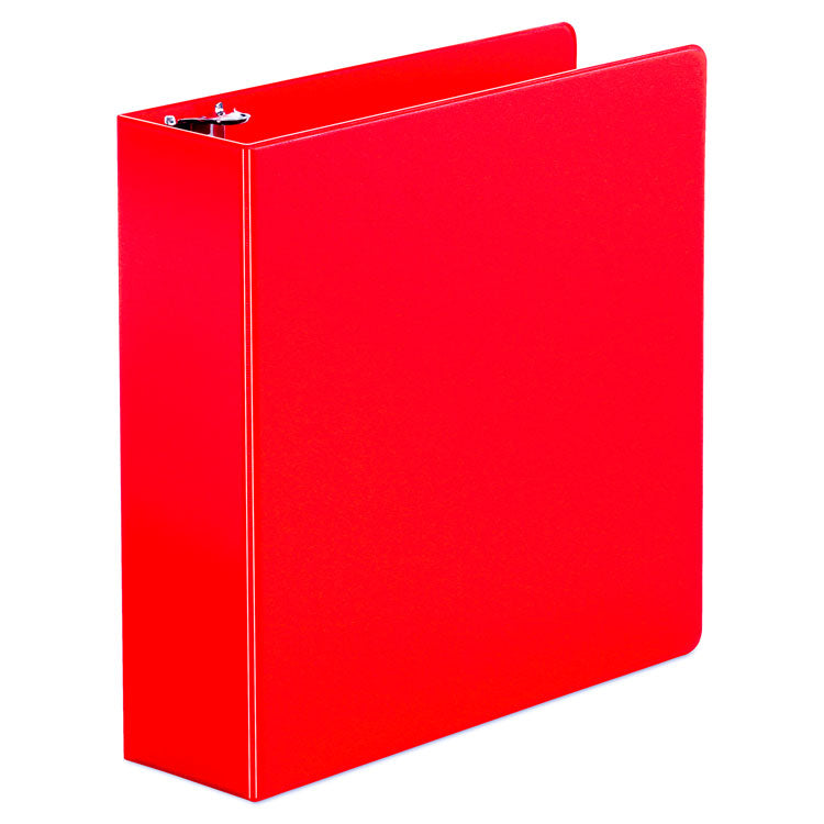 Universal - Economy Non-View Round Ring Binder, 3 Rings, 3" Capacity, 11 x 8.5, Red