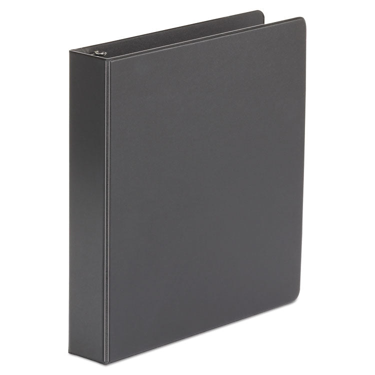 Universal - Economy Non-View Round Ring Binder, 3 Rings, 1.5" Capacity, 11 x 8.5, Black, 4/Pack