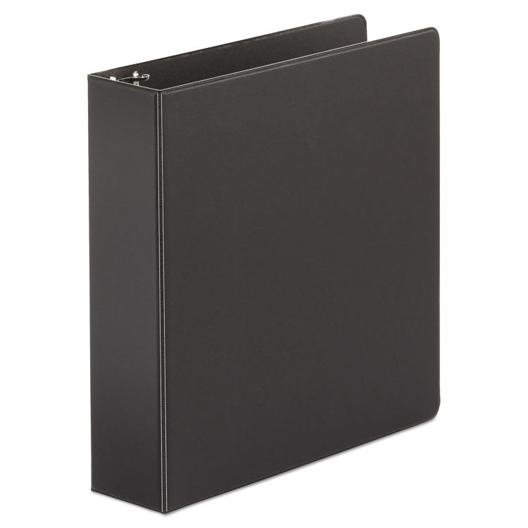 Universal - Economy Non-View Round Ring Binder, 3 Rings, 2" Capacity, 11 x 8.5, Black, 4/Pack