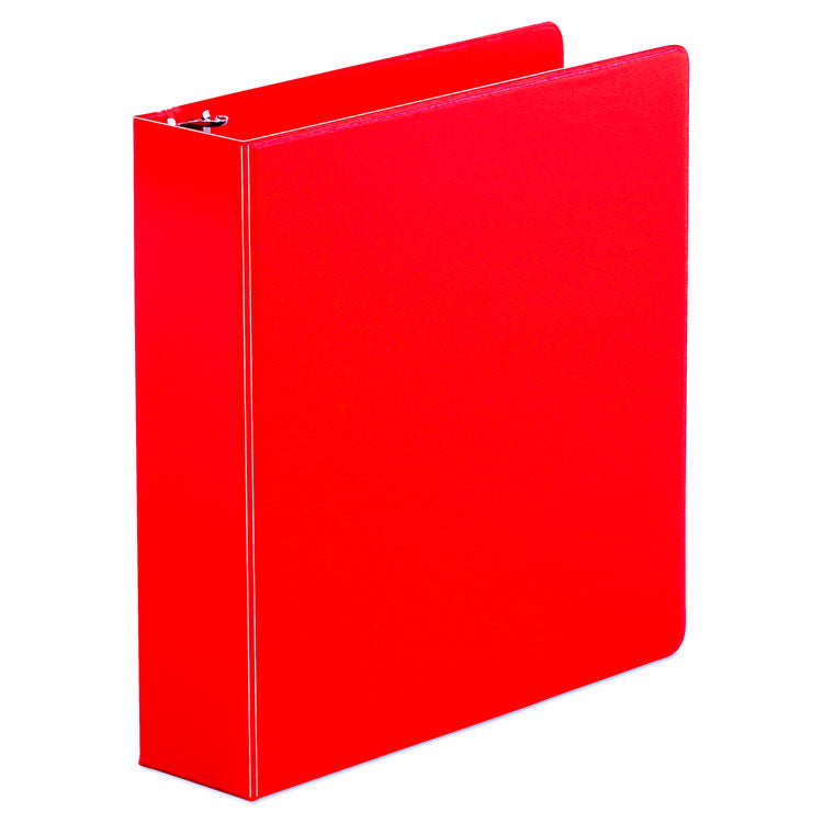 Universal - Economy Non-View Round Ring Binder, 3 Rings, 2" Capacity, 11 x 8.5, Red