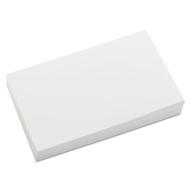 Universal - Unruled Index Cards, 3 x 5, White, 100/Pack (5734942)