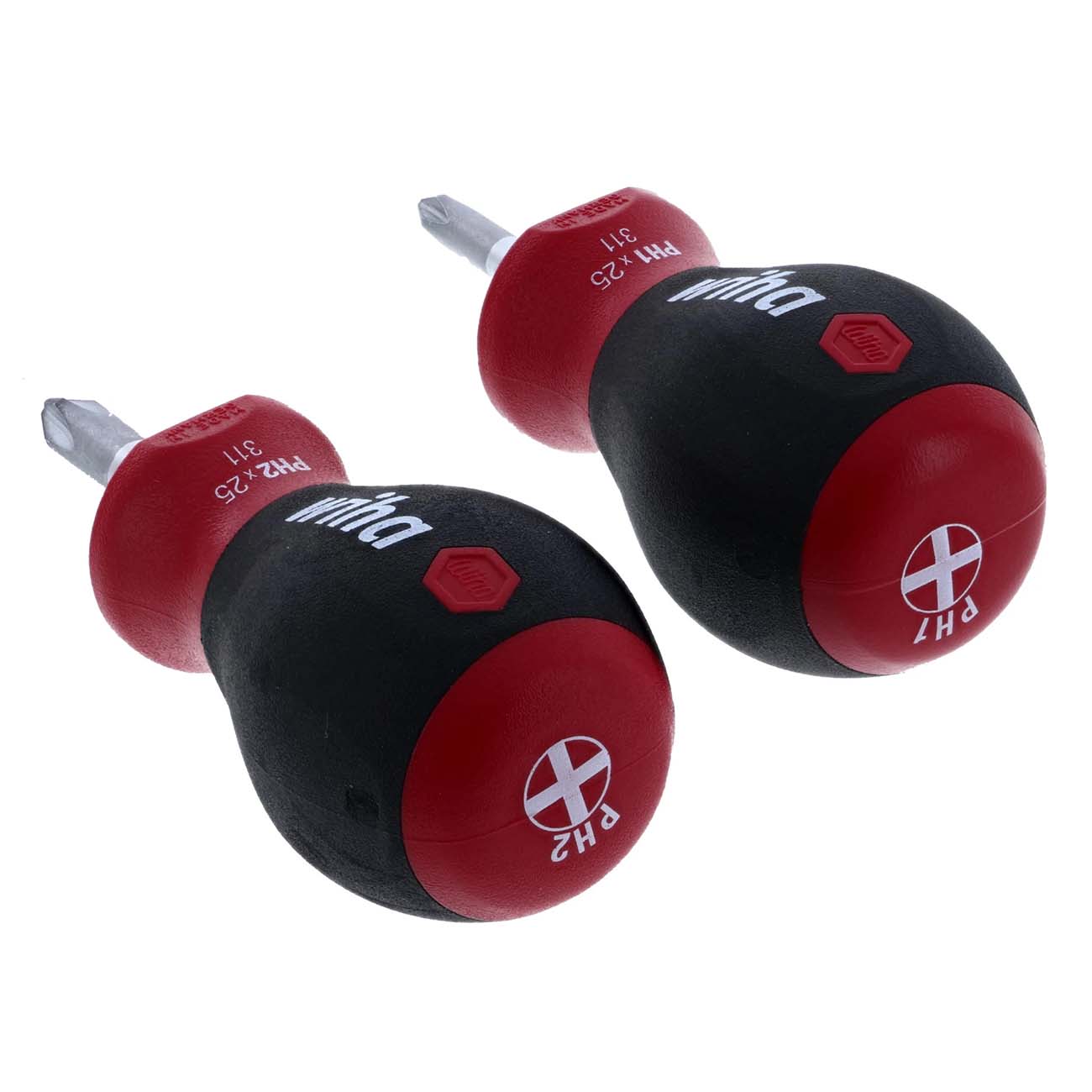 Wiha SoftFinish Stubby Phillips Screwdriver Set (2 Piece Set)