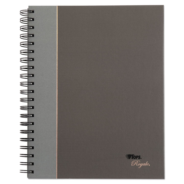 TOPS - Royale Wirebound Business Notebooks, 1-Subject, Medium/College Rule, Black/Gray Cover, (96) 10.5 x 8 Sheets