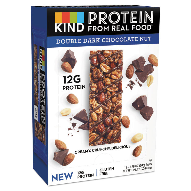 KIND - Protein Bars, Double Dark Chocolate, 1.76 oz, 12/Pack