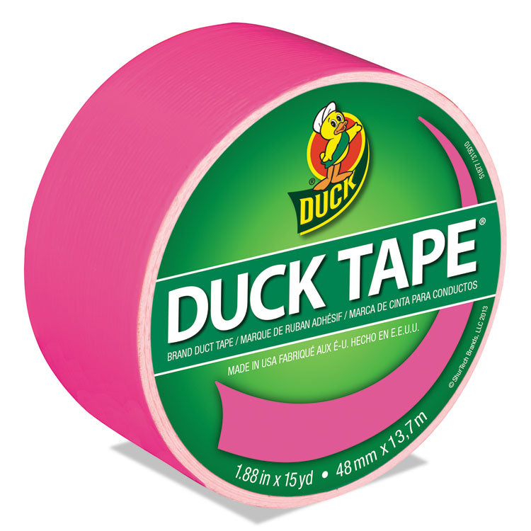 Duck - Colored Duct Tape, 3" Core, 1.88" x 15 yds, Neon Pink
