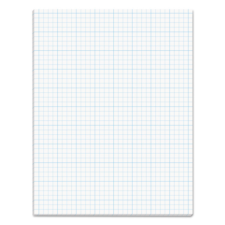 TOPS - Cross Section Pads, Cross-Section Quadrille Rule (4 sq/in, 1 sq/in), 50 White 8.5 x 11 Sheets