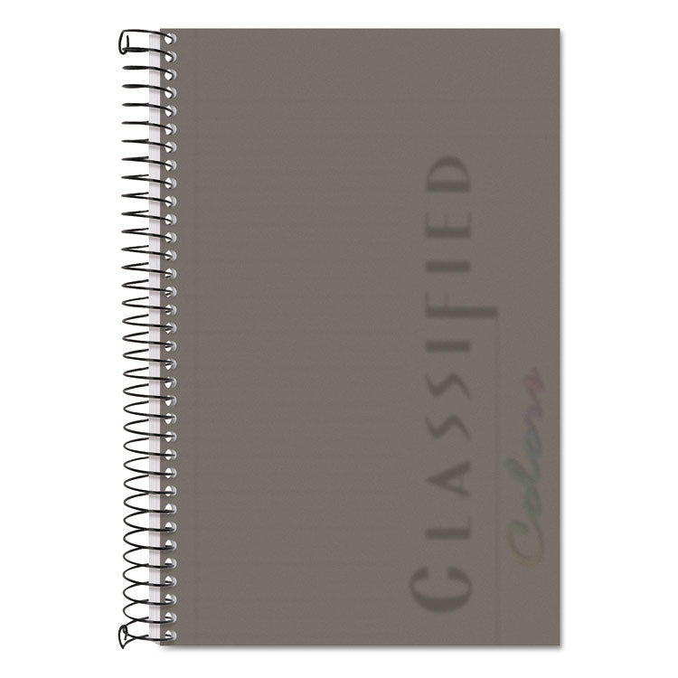TOPS - Color Notebooks, 1-Subject, Narrow Rule, Graphite Cover, (100) 8.5 x 5.5 White Sheets