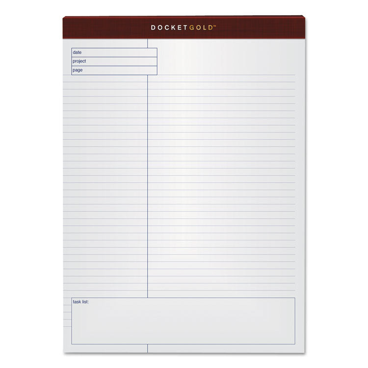TOPS - Docket Gold Planning Pads, Project-Management Format, Quadrille Rule (4 sq/in), 40 White 8.5 x 11.75 Sheets, 4/Pack