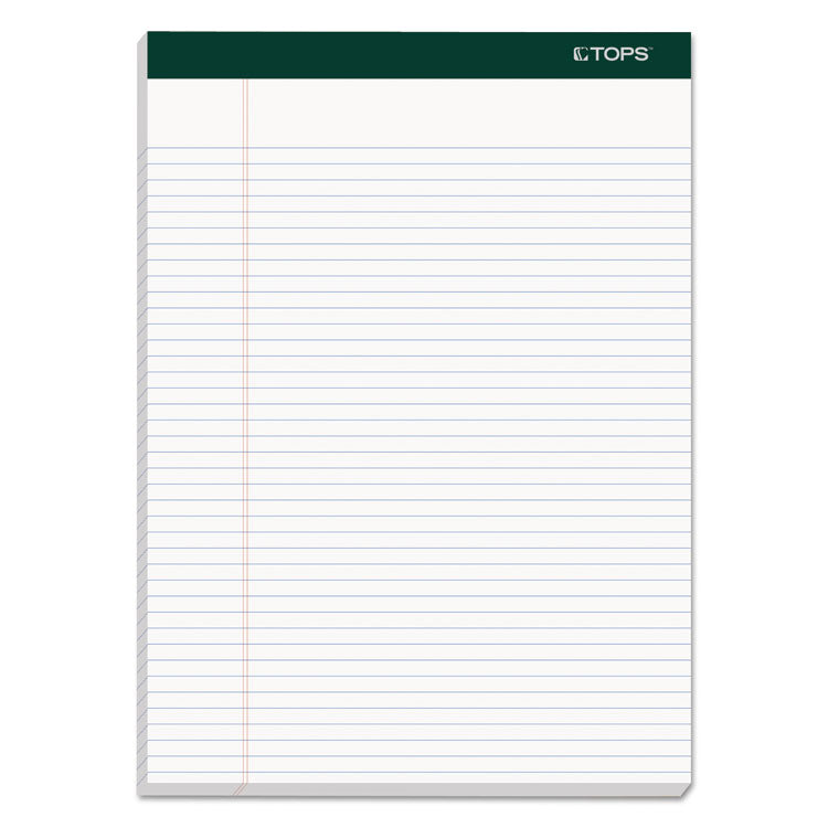 TOPS - Double Docket Ruled Pads, Narrow Rule, 100 White 8.5 x 11.75 Sheets, 4/Pack