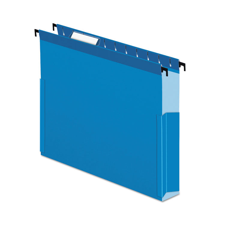 Pendaflex - SureHook Reinforced Extra-Capacity Hanging Box File, 1 Section, 2" Capacity, Letter Size, 1/5-Cut Tabs, Blue, 25/Box