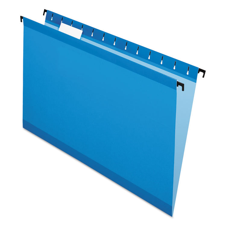 Pendaflex - SureHook Hanging Folders, Legal Size, 1/5-Cut Tabs, Blue, 20/Box