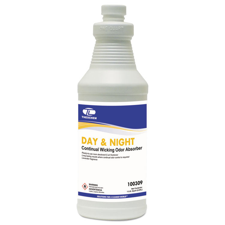Theochem Laboratories - Day and Night Wicking Odor Absorber, 32 oz Bottle, Lavender, 12/Carton