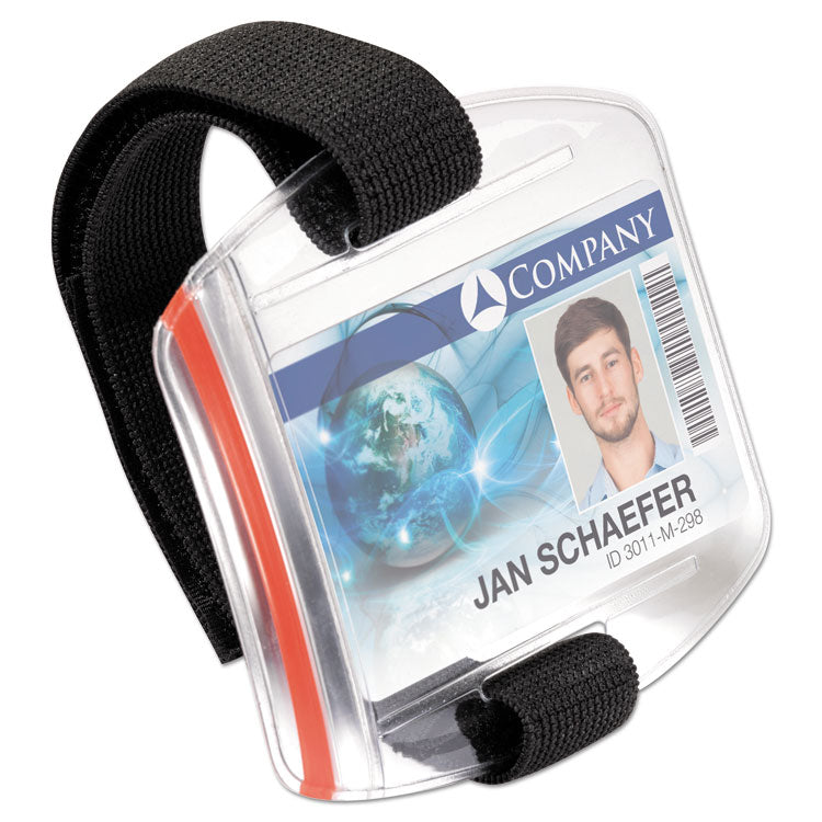 Durable - Card Holder Outdoor Secure, Vertical, 3.42" x 2.12", Clear, 10/Box