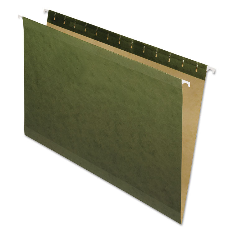 Pendaflex - Reinforced Hanging File Folders, Legal Size, Straight Tabs, Standard Green, 25/Box