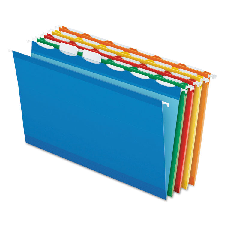 Pendaflex - Ready-Tab Colored Reinforced Hanging Folders, Legal Size, 1/6-Cut Tabs, Assorted Colors, 25/Box