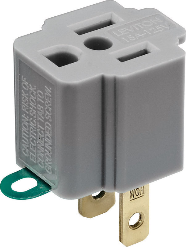 LEVITON - Leviton Polarized 1 outlets Outlet Adapter 1 pk - Case of 30