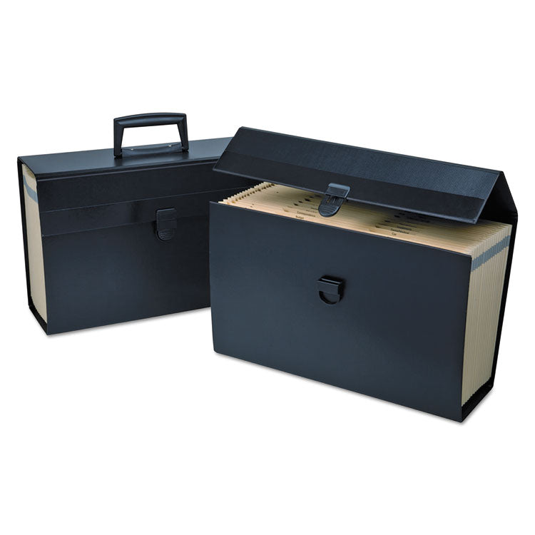 Pendaflex - Letter/Legal Expanding Organizer, 15" Expansion, 19 Sections, Buckle Closure, 1/5-Cut Tabs, Legal Size, Black