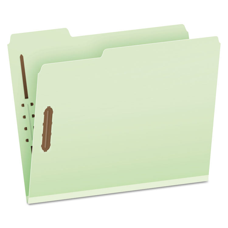 Pendaflex - Heavy-Duty Pressboard Folders w/ Embossed Fasteners, Letter Size, Green, 25/Box