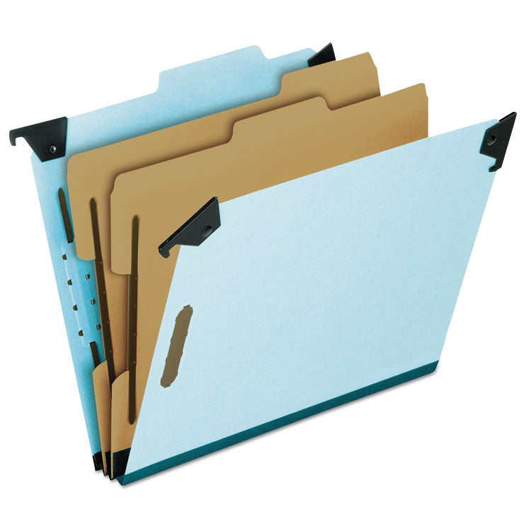 Pendaflex - Hanging Classification Folders with Dividers, Letter Size, 2 Dividers, 2/5-Cut Exterior Tabs, Blue