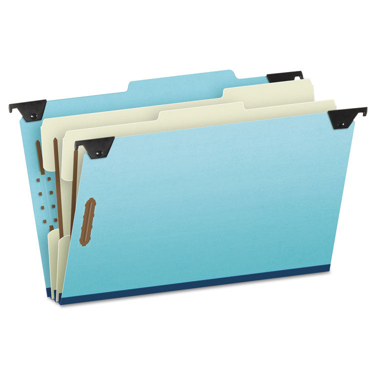 Pendaflex - Hanging Classification Folders with Dividers, Legal Size, 2 Dividers, 2/5-Cut Exterior Tabs, Blue