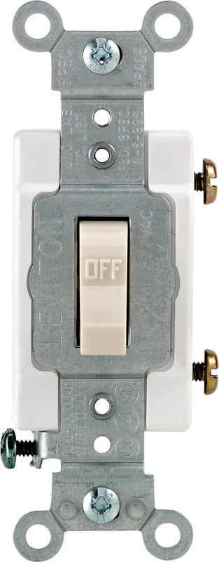 LEVITON MFG. - Leviton 15 amps Single Pole Toggle AC Quiet Switch Light Almond 1 pk [CS115-2TS]