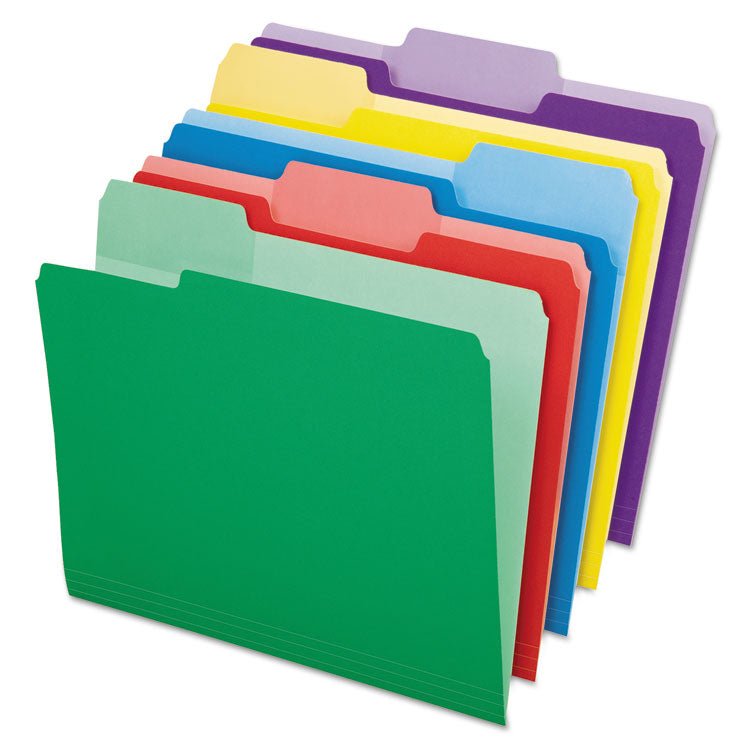 Pendaflex - File Folders with Erasable Tabs, 1/3-Cut Tabs: Assorted, Letter Size, Assorted Colors, 30/Pack