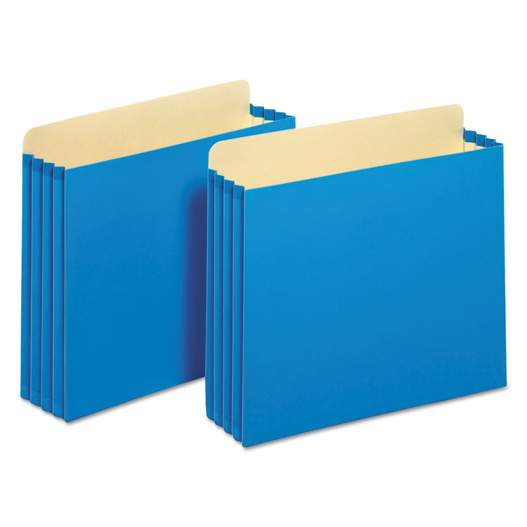 Pendaflex - File Cabinet Pockets, 3.5" Expansion, Letter Size, Blue, 10/Box