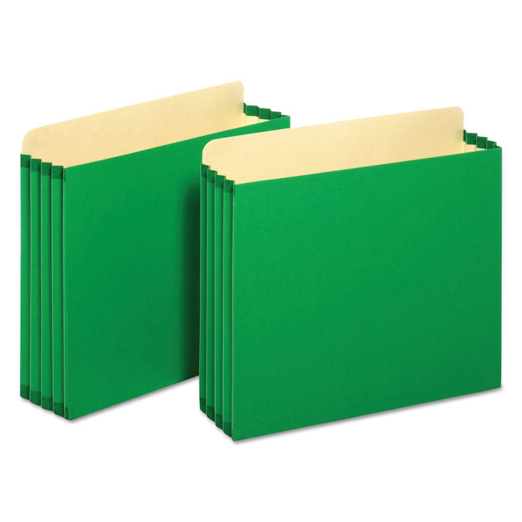 Pendaflex - File Cabinet Pockets, 3.5" Expansion, Letter Size, Green, 10/Box