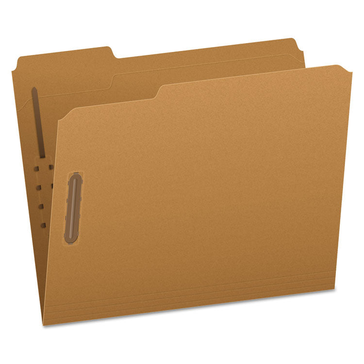 Pendaflex - Kraft Fastener Folders, 1/3-Cut Tabs: Assorted, 2 Fasteners, Letter Size, Kraft Exterior, 50/Box