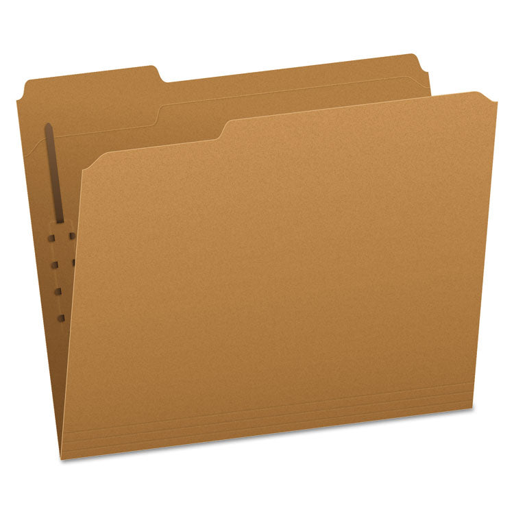 Pendaflex - Kraft Fastener Folders, 1/3-Cut Tabs: Assorted, 1 Fastener, Letter Size, Kraft Exterior, 50/Box