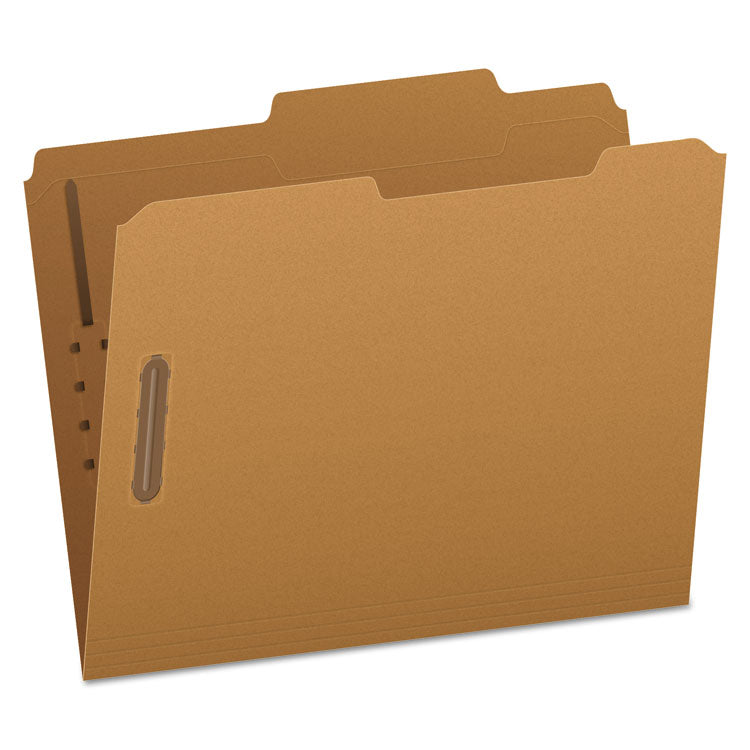 Pendaflex - Kraft Fastener Folders, 2/5-Cut Tabs: Right of Center, 2 Fasteners, Letter Size, Kraft Exterior, 50/Box