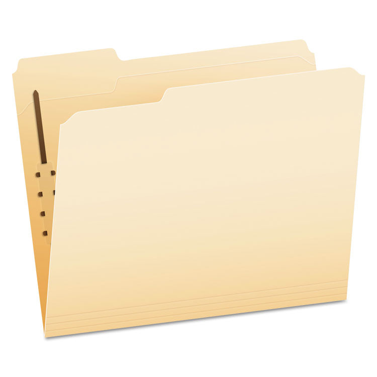 Pendaflex - Manila Fastener Folders, 1/3-Cut Tabs: Assorted, 1 Fastener, Letter Size, Manila Exterior, 50/Box