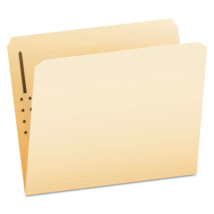 Pendaflex - Manila Fastener Folders, Straight Tab, 1 Fastener, Letter Size, Manila Exterior, 50/Box