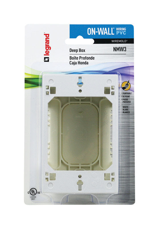 LEGRAND - Legrand Rectangle PVC 2 gang Outlet Box White