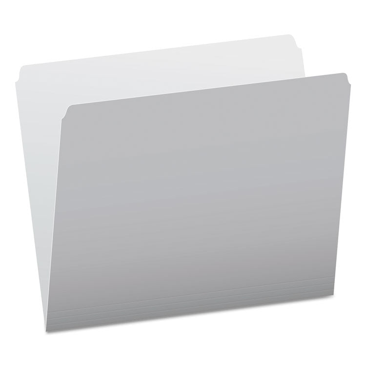 Pendaflex - Colored File Folders, Straight Tabs, Letter Size, Gray/Light Gray, 100/Box